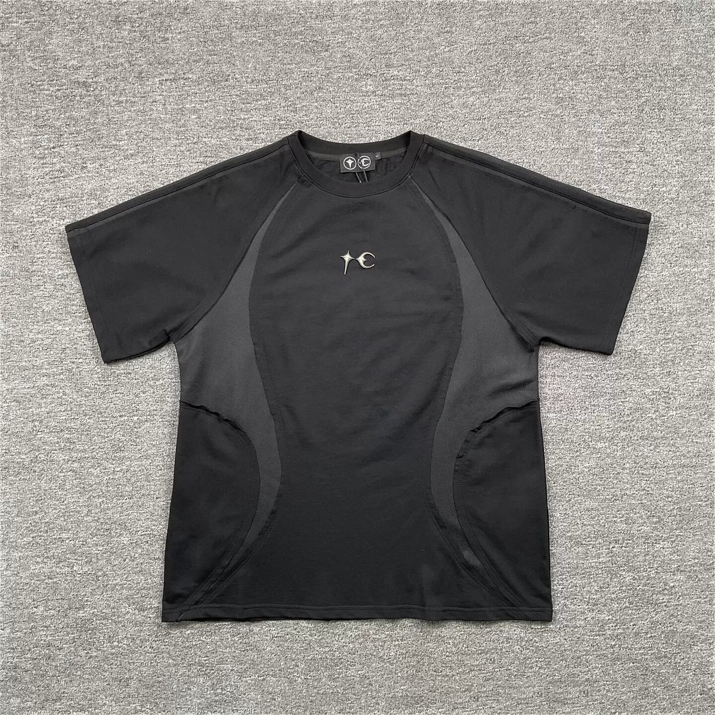THUG CLUB Patchwork Short-Sleeved T-shirt