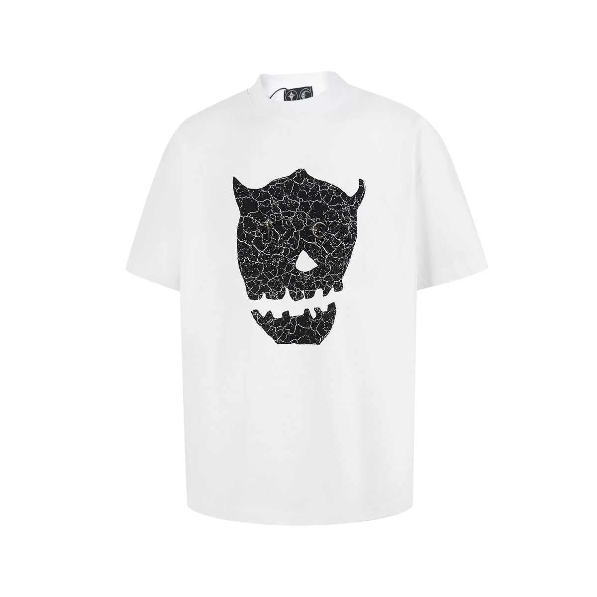 Thug Club Cracked Devil‑Face White Tee