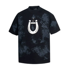 Thug Club Horseshoe Tie‑Dye Black Tee