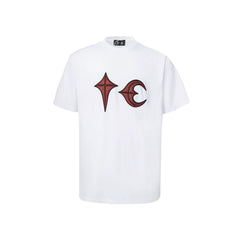 Thug Club Star‑Crescent Embroidered Tee
