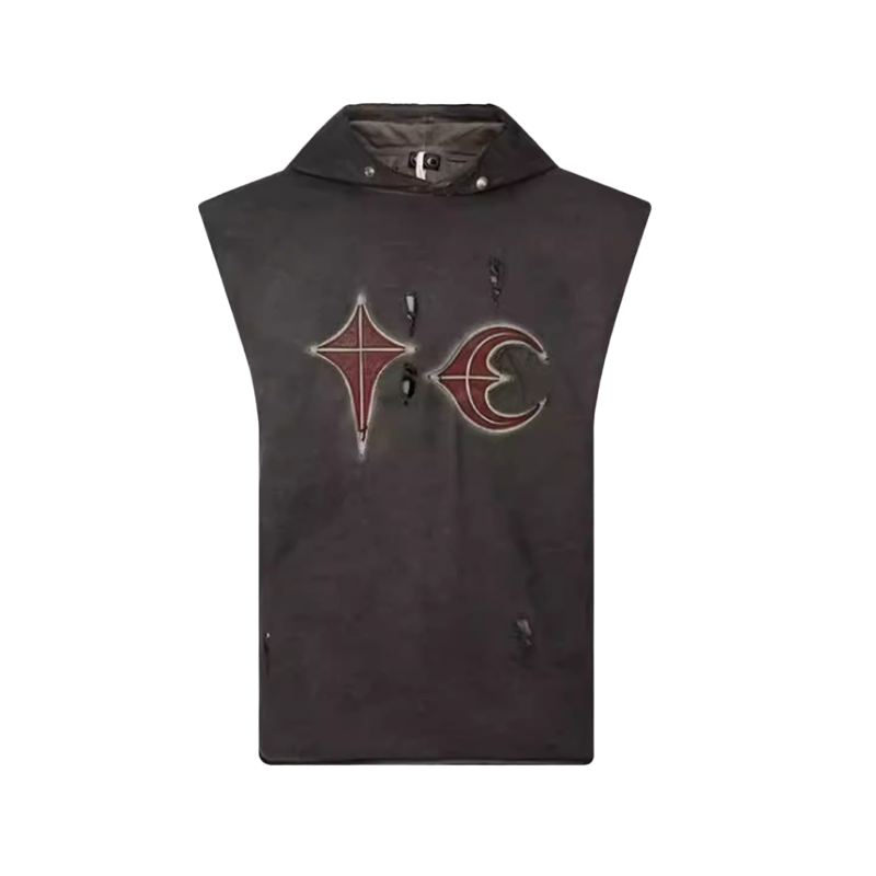 Thug Club Distressed Sleeveless Hooded Vest