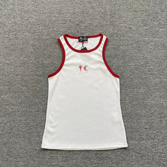 Thug Club American High Street Trendy Brand Summer Retro Contrast Letter Logo Embroidered Sleeveless Tank Top Sweatshirt Fog