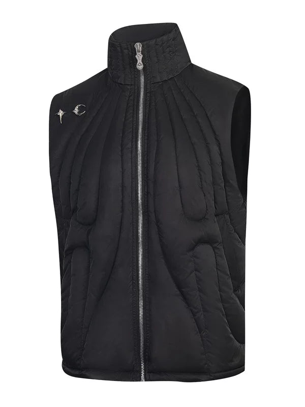 2026 Winter New Thug Club Down Jacket, Vest, Stand up Collar, Zipper, Warm Tank Top, Thickened Casual Coat
