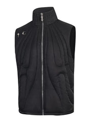 2026 Winter New Thug Club Down Jacket, Vest, Stand up Collar, Zipper, Warm Tank Top, Thickened Casual Coat