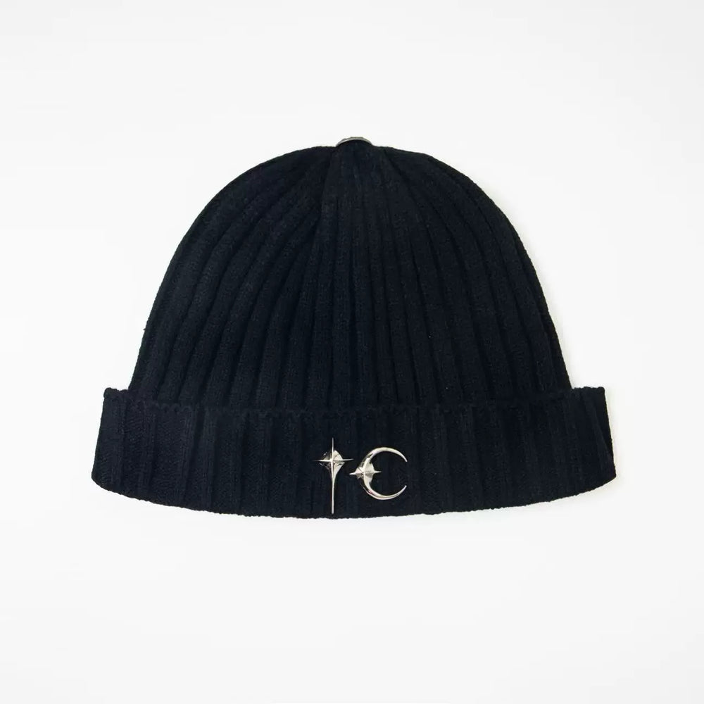 Spot Thug Club 25FW Metal Star and Moon Logo Knitted Wool Hat Cold Hat Autumn/Winter Hoodie for Men and Women