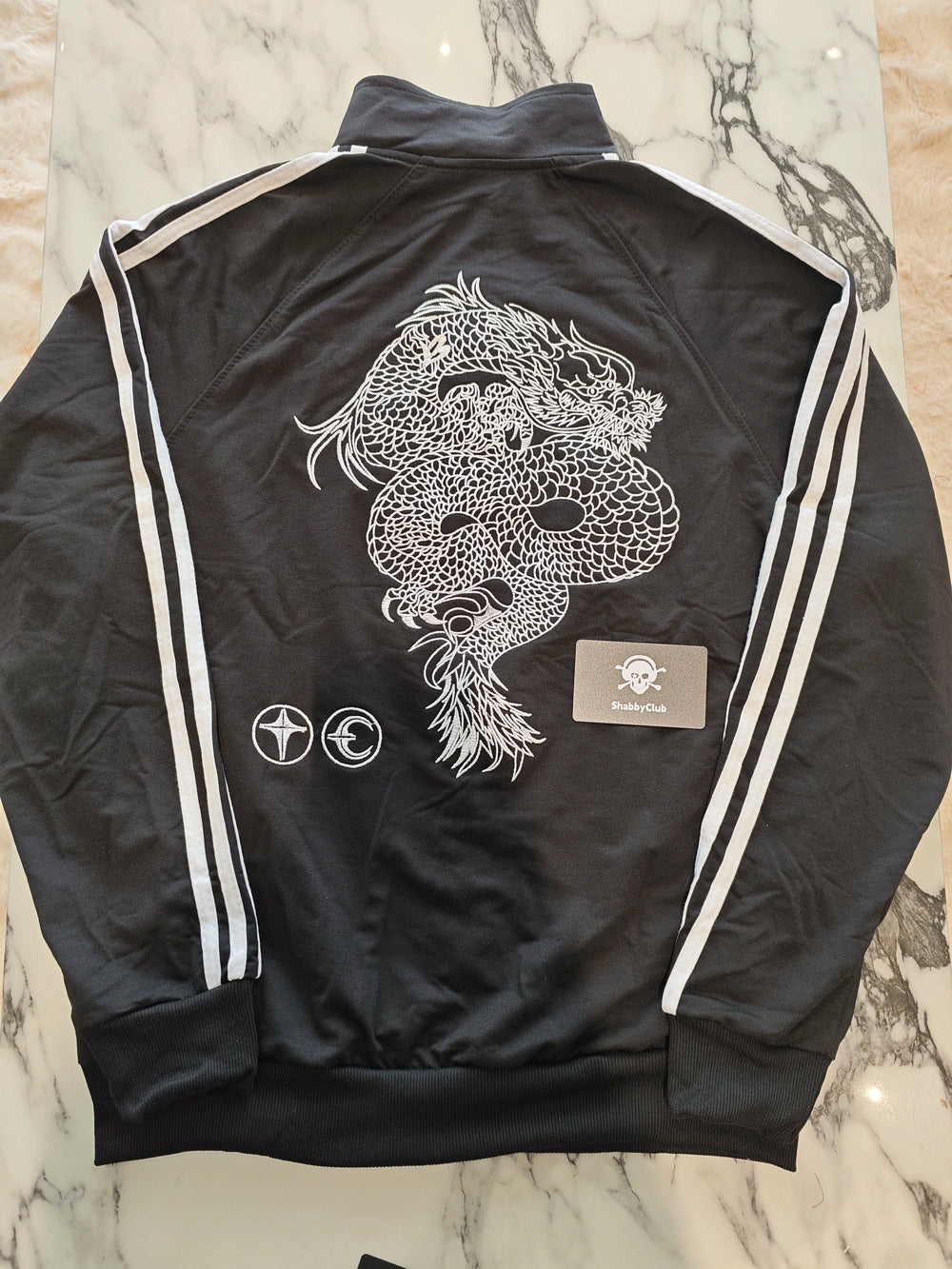Embroidered dragon pattern out of print Thug club collaboration dragon pattern jacket sports jacket heavyweight embroidery