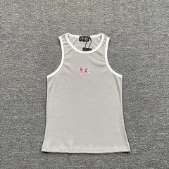 Thug Club American High Street Trendy Brand Summer Retro Contrast Letter Logo Embroidered Sleeveless Tank Top Sweatshirt Fog