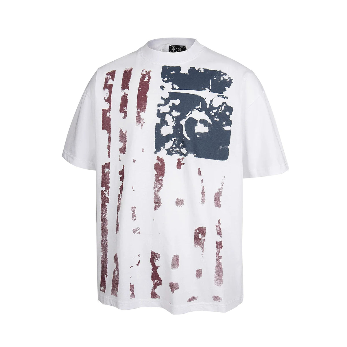 Thug Club Distressed Flag‑Print Tee
