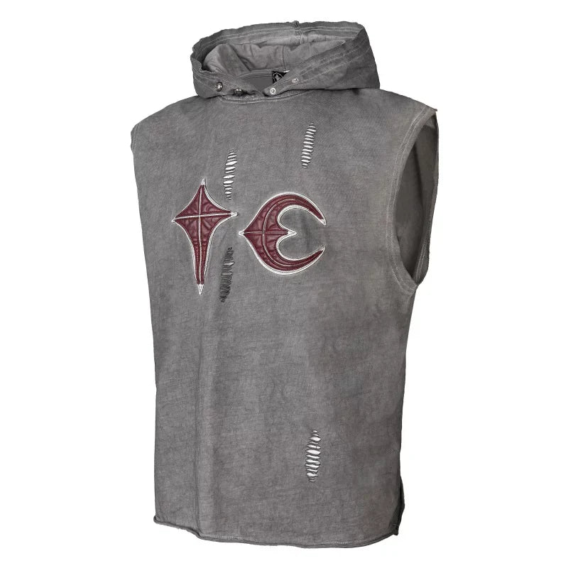 Thug Club Washed Sleeveless Hooded Vest