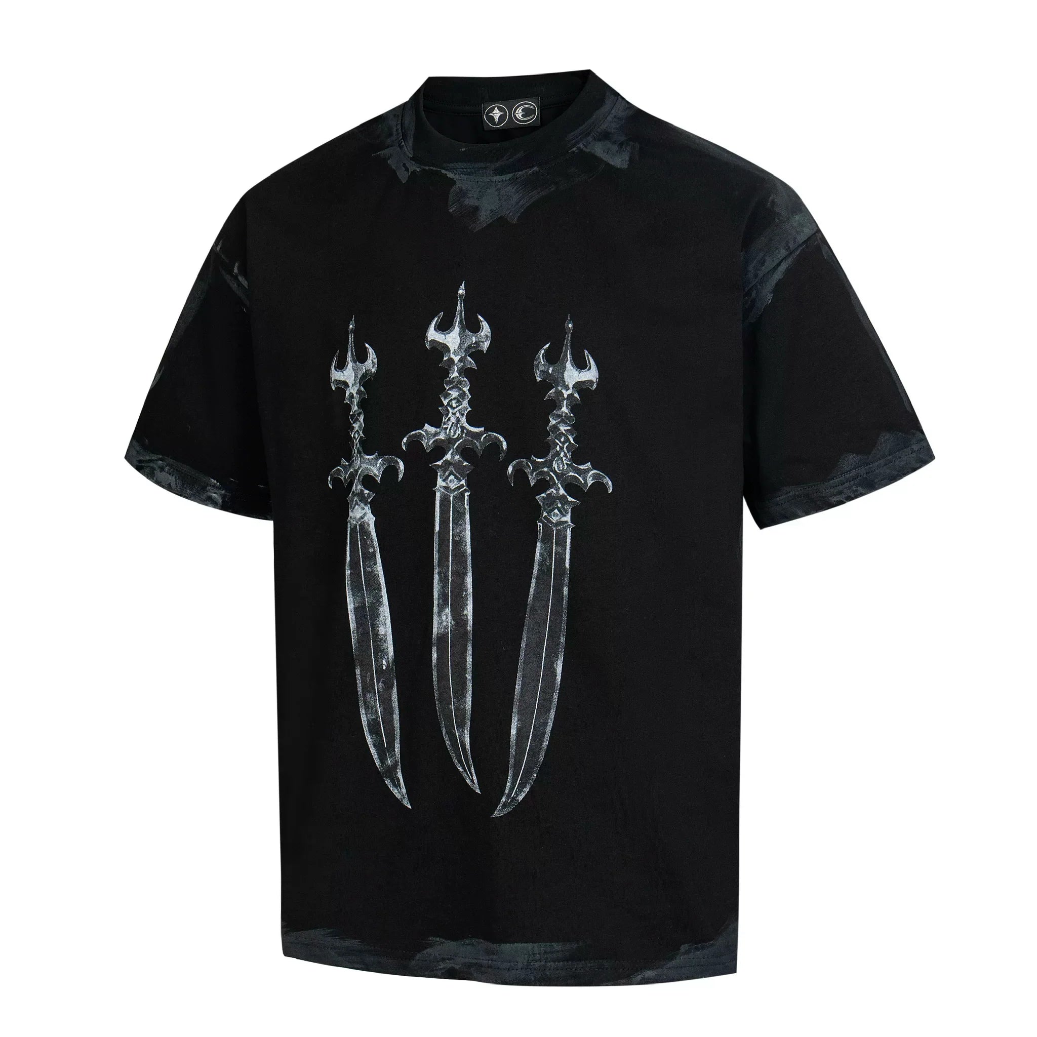 Thug Club Triple‑Sword Wash‑Effect Tee