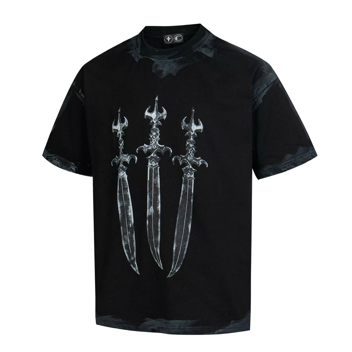 Thug Club Triple‑Sword Wash‑Effect Tee