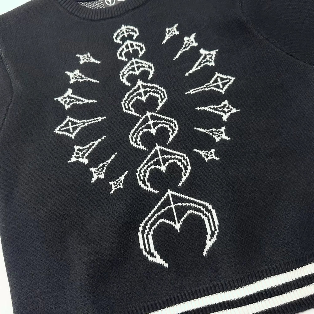 Thug Club 25SS trendy brand thug club new bag heart sand honeycomb knitted loose casual sweater trend
