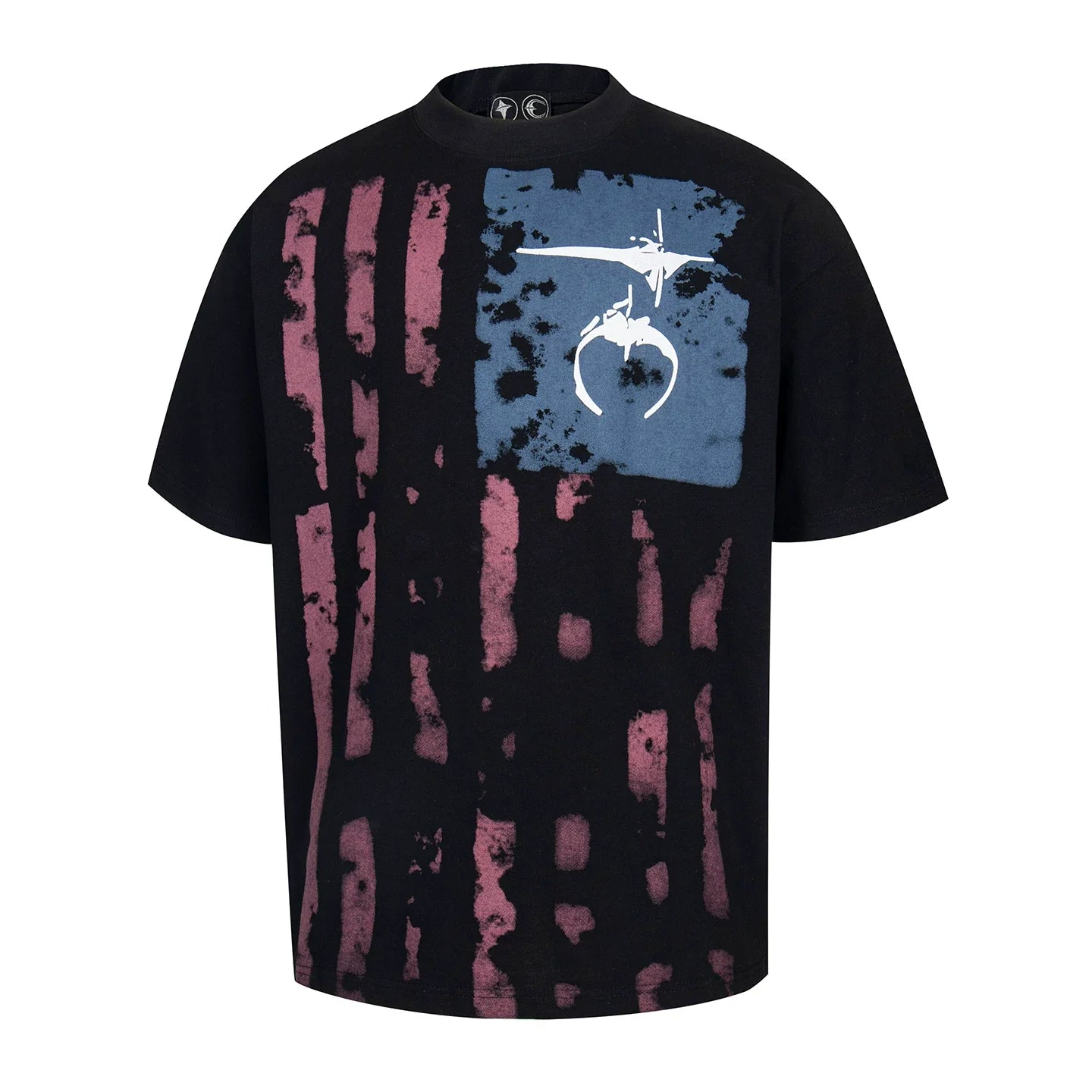 Thug Club Distressed Flag‑Print Oversized Tee
