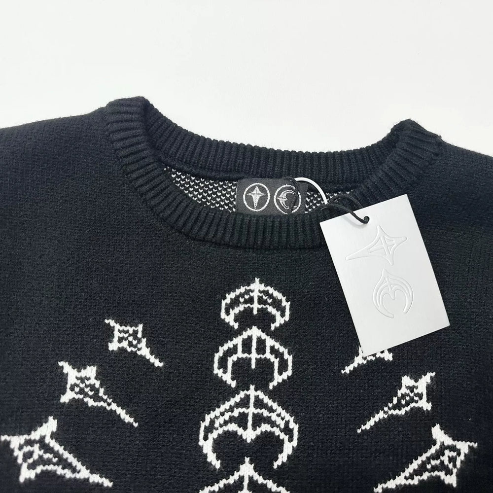 Thug Club 25SS trendy brand thug club new bag heart sand honeycomb knitted loose casual sweater trend
