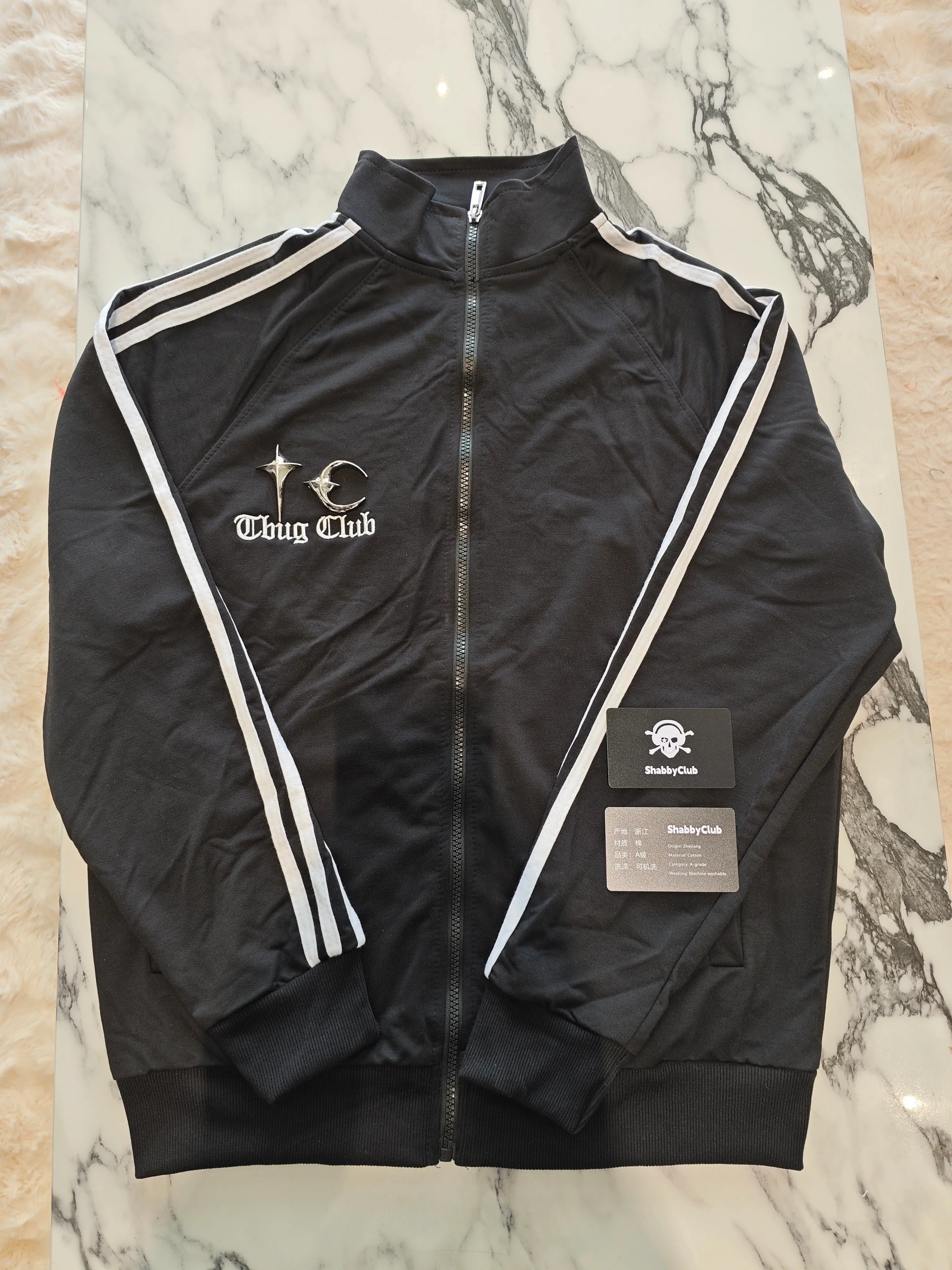 Embroidered dragon pattern out of print Thug club collaboration dragon pattern jacket sports jacket heavyweight embroidery