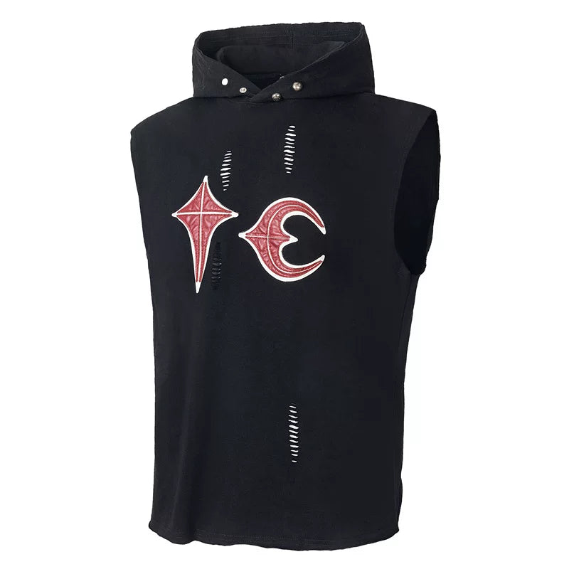 Thug Club Distressed Sleeveless Hooded Vest