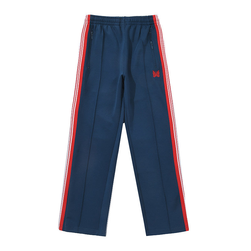 Needles Navy Red‑White Side‑Stripe Track Pants