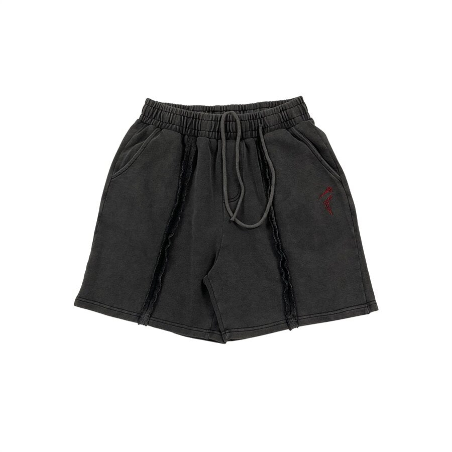 THUG CLUB Washed Loose Drawstring Shorts
