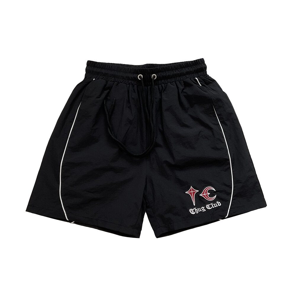 THUG CLUB Nylon Logo Track Shorts