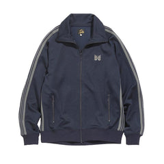 Needles Navy Grey‑Stripe Track Jacket