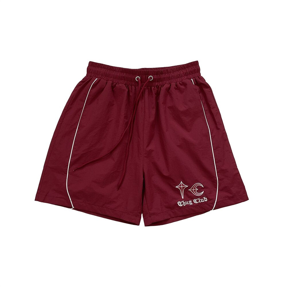 THUG CLUB Nylon Logo Track Shorts