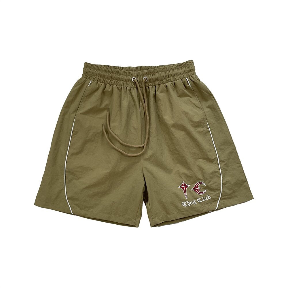 THUG CLUB Nylon Logo Track Shorts