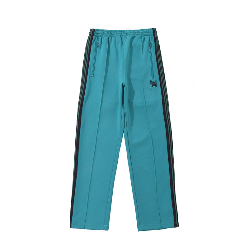 Needles Teal Side‑Stripe Track Pants