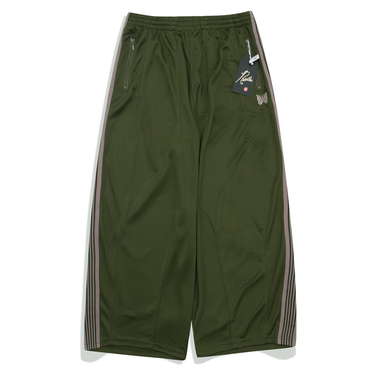 Needles Olive Side‑Stripe Track Pants