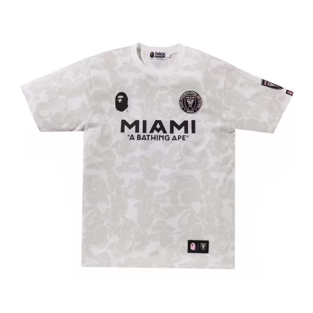 BAPE x Inter Miami CF Camo Tee White