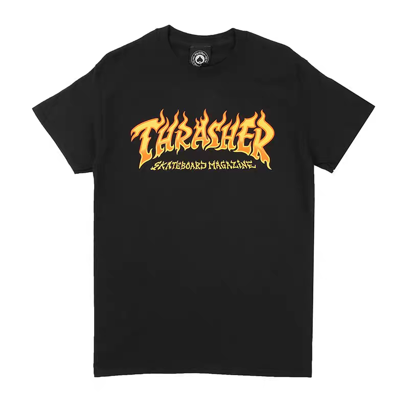 FLAME - TSHIRT  - BLACK