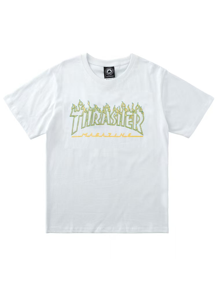 Flame T-SHIRT - white